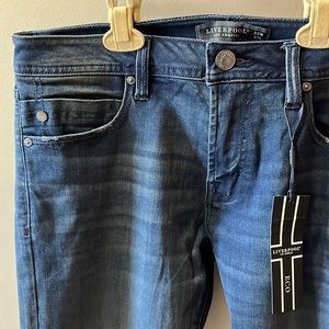 Liverpool Men’s Williams Skinny Fit Stretch Jeans Dark Wash Bond 32W 32L NWT
